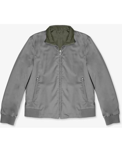 Larusmiani Reversible Wool Jacket Jacket - Gray