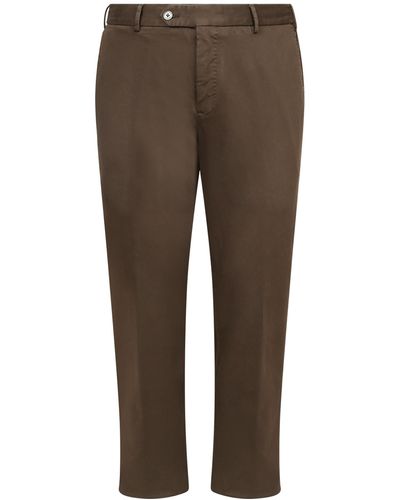 PT Torino Cotton Pants - Brown