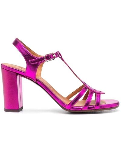 Chie Mihara Babi 95mm Metallic-finish Sandals - Pink