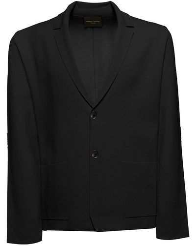 Roberto Collina Womans Colored Cotton Single-breasted Jacket - Black