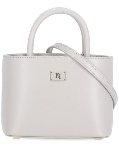 Elisabetta Franchi Bag With Logo - White