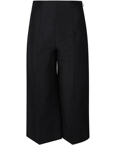 Marni Pressed Crease Cropped Trousers - Black