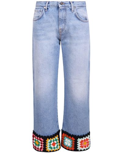 Alanui Crochet Jeans - Blue