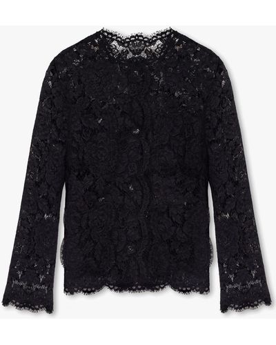Dolce & Gabbana Lace Blazer - Black
