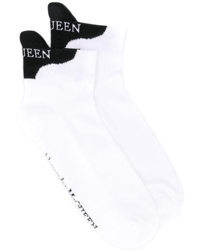 Alexander McQueen Logo Socks - White
