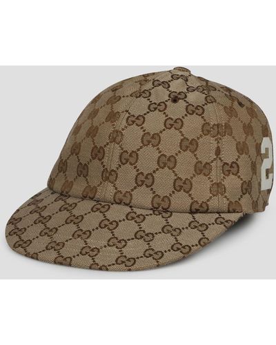 Gucci GG Cotton Canvas Baseball Hat, Size XS, Beige