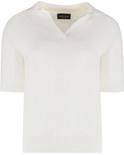 Roberto Collina Short Sleeve Sweater - White