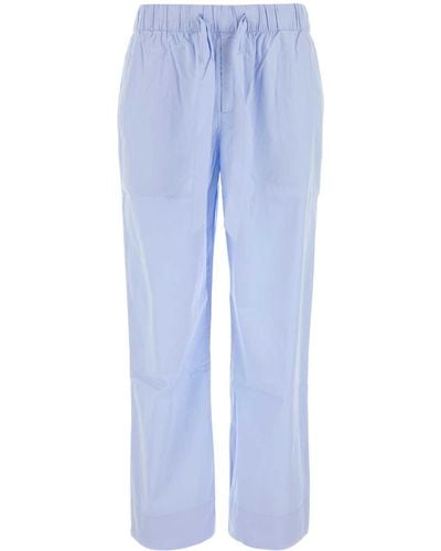 Tekla Light Cotton Pajama Pant - Blue