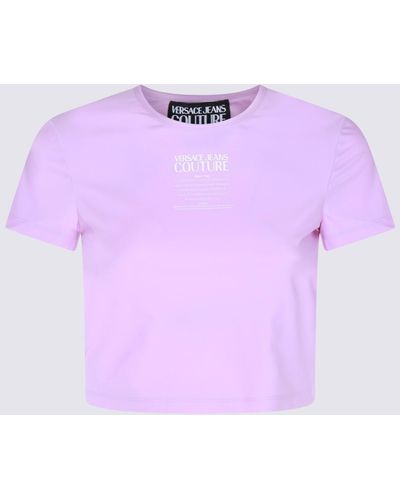 Versace Lilac And White T-shirt - Purple