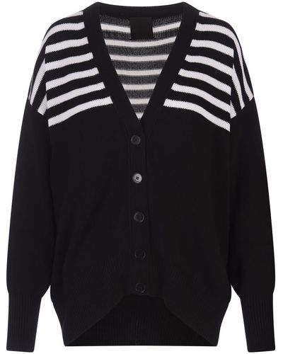 Givenchy 4G Striped Cardigan - Black