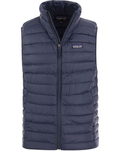 Patagonia Waistcoat With Down Filling - Blue