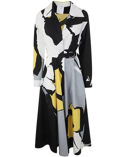 Mantu Belted Long Dress - Multicolor