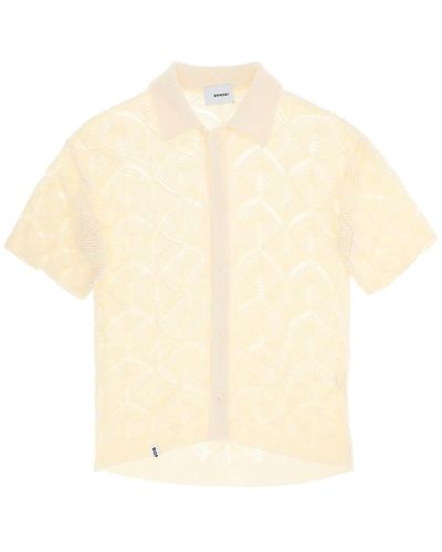 Bonsai Crochet Short Sleeve Shirt - Natural