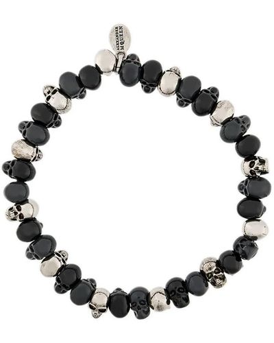 Alexander McQueen And Bracelet With Pearls And Skulls - Metallic