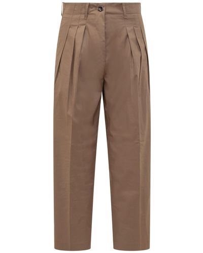 Nine:inthe:morning Diamante Carrot Trousers - Brown