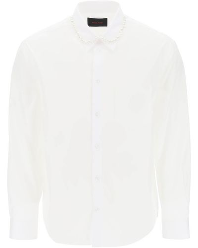 Simone Rocha Classic Shirt With Decorated Collar - White