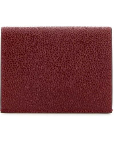 Thom Browne Tiziano Leather Card Holder - Red