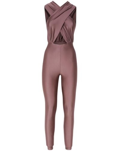 ANDAMANE One-Piece Jumpsuit With Banded Top - Purple