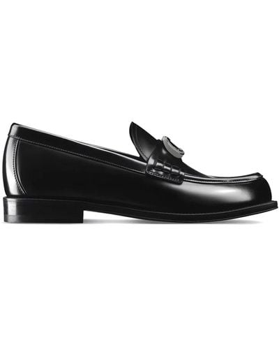 Dior Granville Leather Loafers - Black