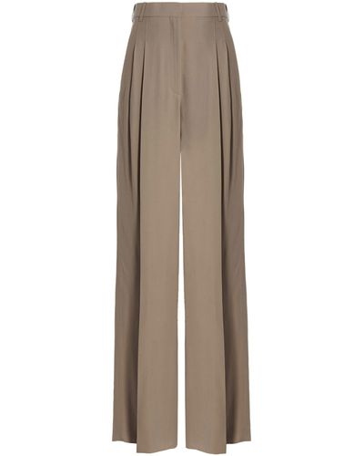 Rochas Pin Tuck Trousers - Natural