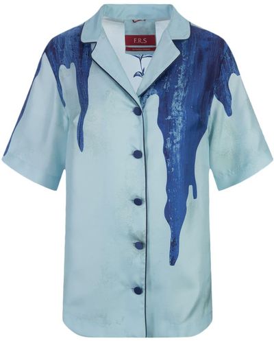 F.R.S For Restless Sleepers Flowers Morfeo Shirt - Blue