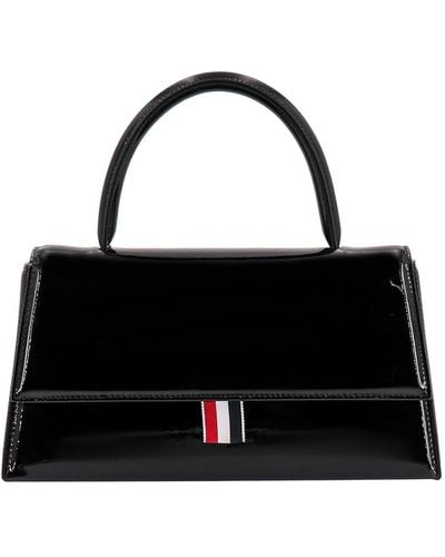 Thom Browne Signature-web Top Handle Bag - Black