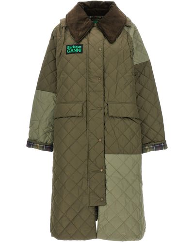 Barbour Quilted Burghley Casual Jackets, Parka - Green