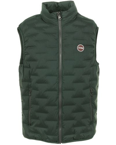 Colmar Quilted Vest With Logo Patch - Green