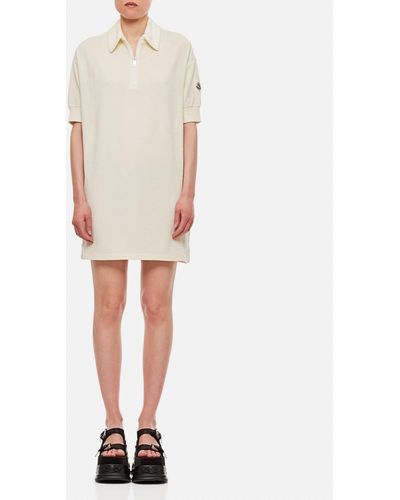 Moncler Cotton Shirt Dress - Natural
