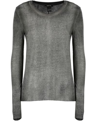 Avant Toi Silk Blend Sweater - Gray