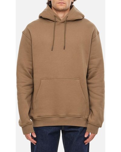 Closed Cotton Hooded Sweatshirt - Natural