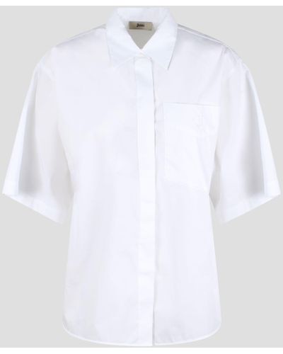 Herno Cotton Short-Sleeved Shirt - White