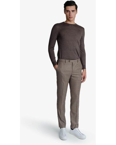 Larusmiani Trousers Checked Trousers - Grey