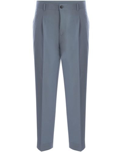 Costumein Trousers Matteo Made Of Fresh Wool - Blue