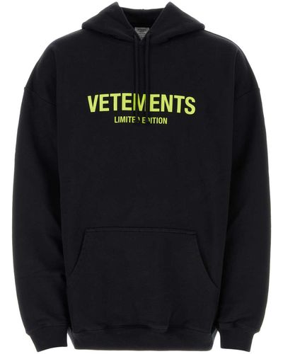 Vetements Cotton Blend Sweatshirt - Black