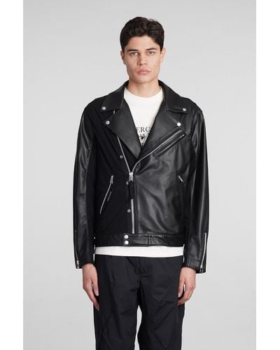 Undercover Biker Jacket In Black Leather