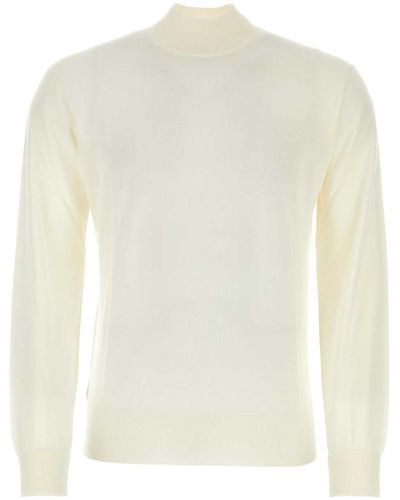 PT Torino Ivory Wool Sweater - White