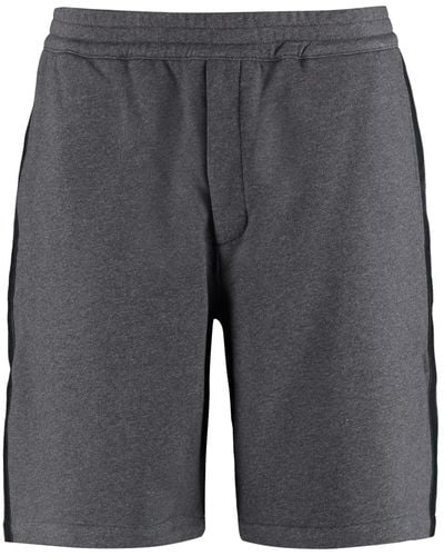 Alexander McQueen Cotton Bermuda Shorts - Gray