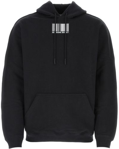 VTMNTS Cotton Blend Oversize Sweatshirt - Black
