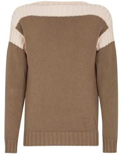 Fendi Cotton Pullover - Brown
