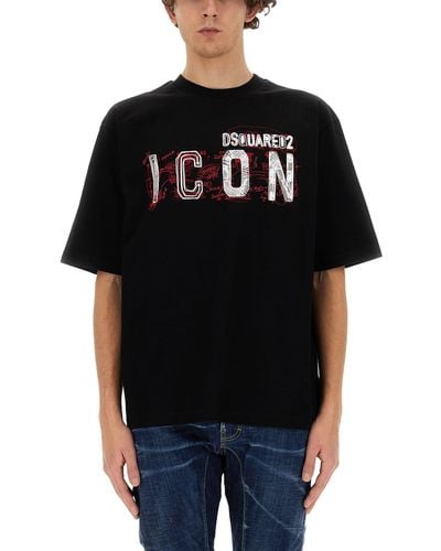 DSquared² T-Shirt With Logo - Black