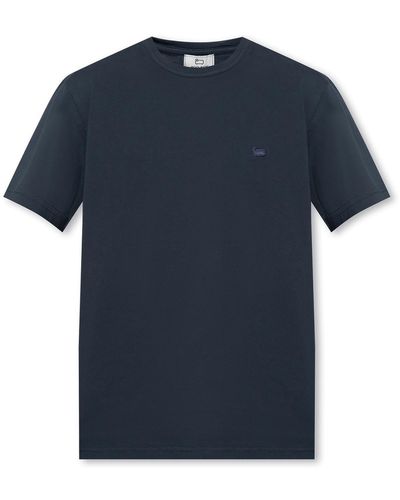 Woolrich T-Shirt With Logo - Blue