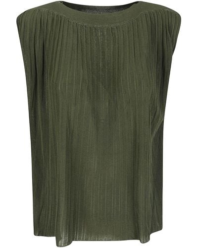 ArchivioB Pleated Viscose Sweater - Green