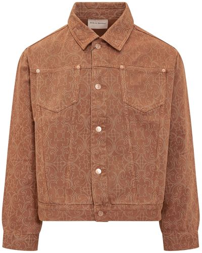 Drole de Monsieur Classic Collar T-Shirt - Brown