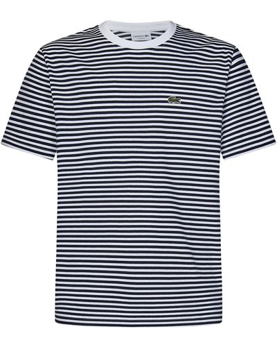 Lacoste Striped Logo T-shirt - Blue