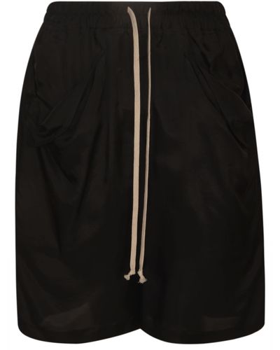 Rick Owens Sweatshort With Folded Pockets - Black