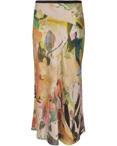 Paul Smith Floral Printed Skirt - Green