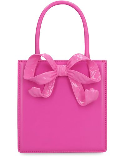 Self-Portrait Bow Tote Bag - Pink
