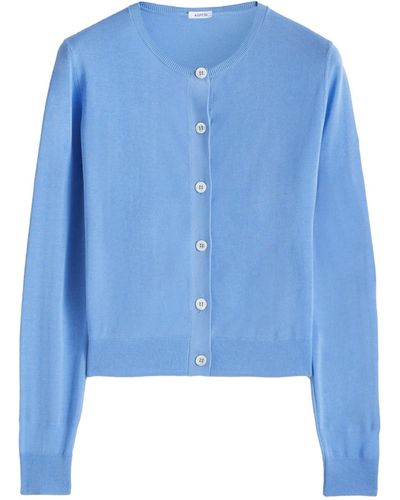 Aspesi Light Cardigan With Buttons - Blue
