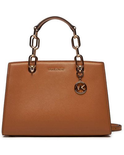 Michael Kors Cynthia Leather Handbag - Brown